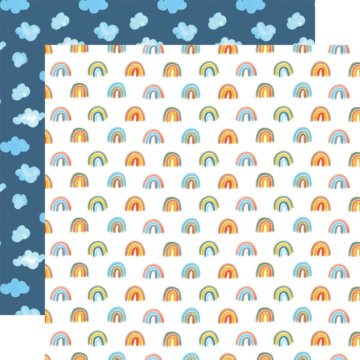Echo Park Noah's Ark Patterned Paper 12x12 Rainbow After Rain