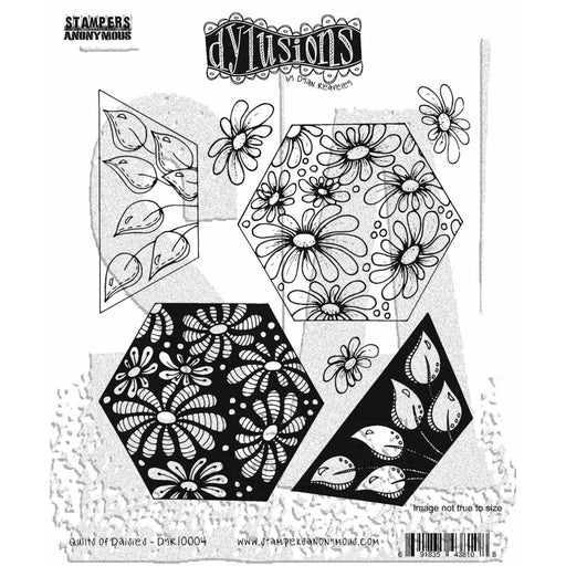 Dylusions Cling Stamp Quilts Of Daisies