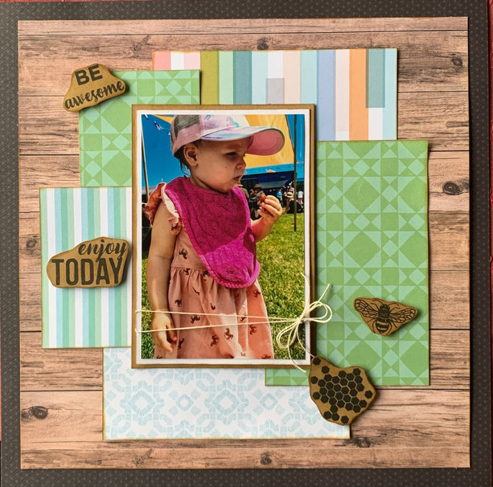 FLOWER MARKET DOUBLE PAGE LAYOUT KIT