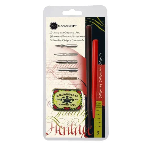 Manuscript Calligraphy Dip Pen Set Drawing and Mapping