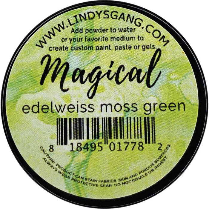 Lindy's Stamp Gang Magical Mica Jar  Edelweiss Moss Green