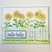 TCW 4-Part Layered Stencil 8.5 x 11" Fenced Sunflowers