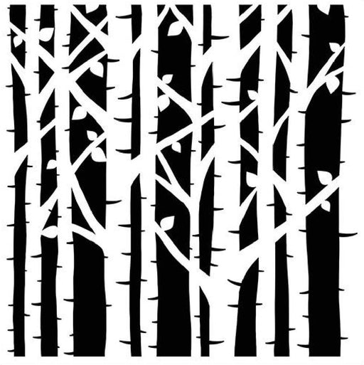 The Crafters Workshop 6x6 inch Birch Trees TCW1052s.