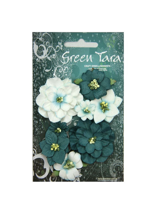Green Tara Fantasy Blooms Teal