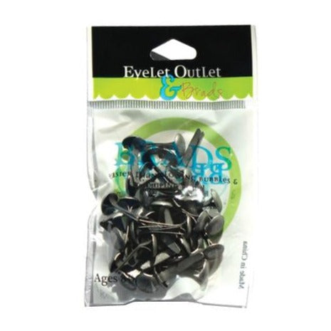 Eyelet Outlet Round Brads 8mm Brushed Silver