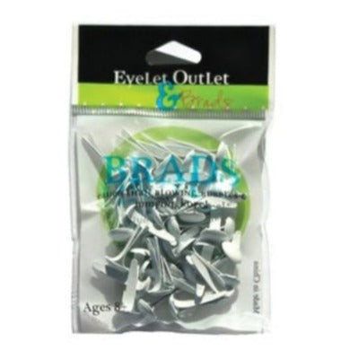 Eyelet Outlet Round Brads 8mm White
