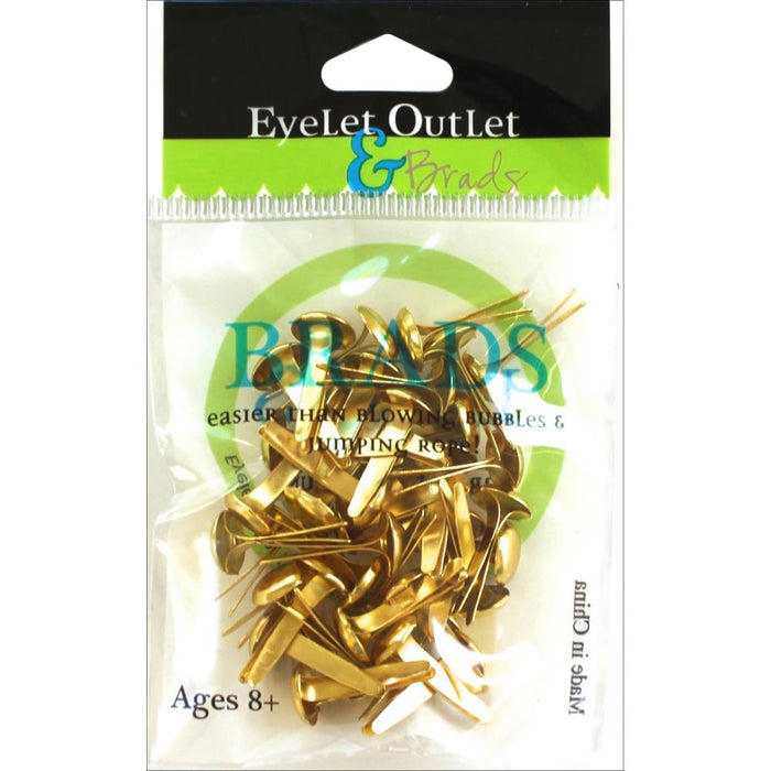 Eyelet Outlet Round Brads 8mm Gold