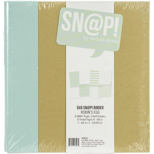 Simple Stories Sn@p! Binder 6"X8" Robin's Egg