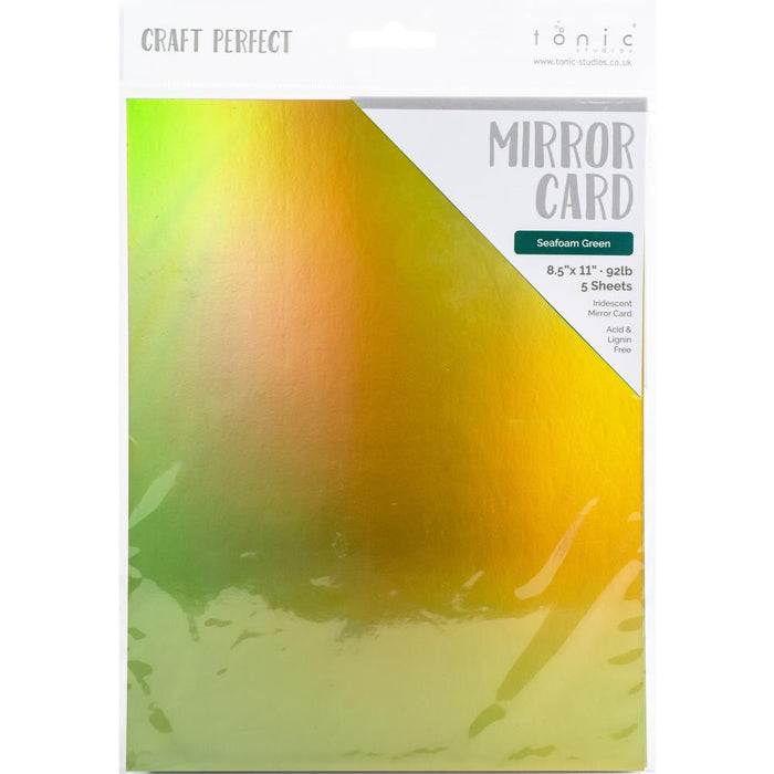 Craft Perfect A4 Iridescent Mirror Cardstock Seafoam Green