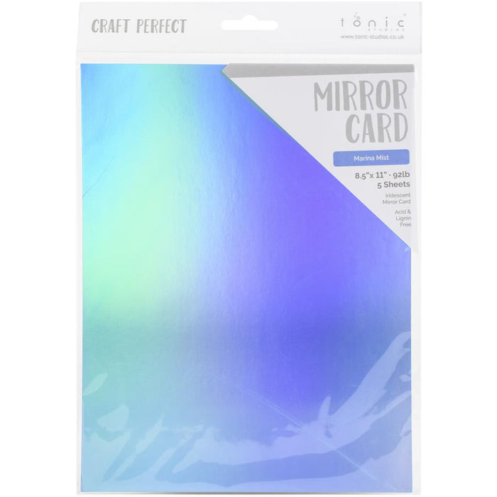 Craft Perfect&nbsp; A4 Iridecscent Mirror Cardstock Marina Mist