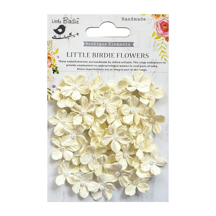 Little Birdie Pearl Petites Paper Flowers Moonlight