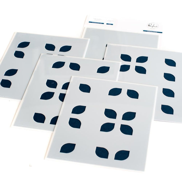 Pinkfresh Studio Bundle - Overlapping Geo Leaf