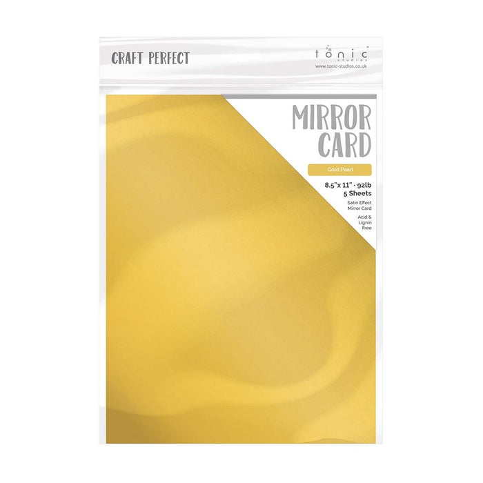 Craft Perfect A4 Satin Effect Mirror Cardstock Gold Pearl