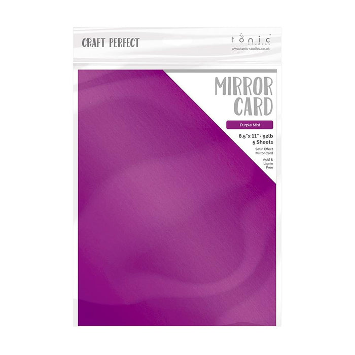 Craft Perfect A4 Satin Effect Mirror Cardstock Purple Mist