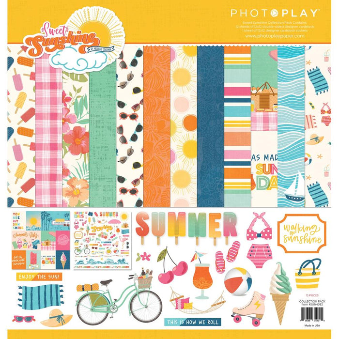 PHOTOPLAY PAPER COLLECTION PACKS 12"X12" SWEET SUNSHINE