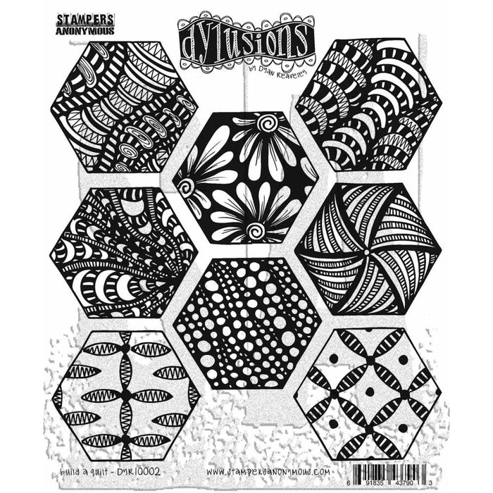 Dylusions Cling Stamp Build a Quilt