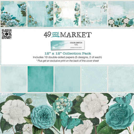 49 &amp; Market Color Swatch Collections Pack 12"x12" Teal