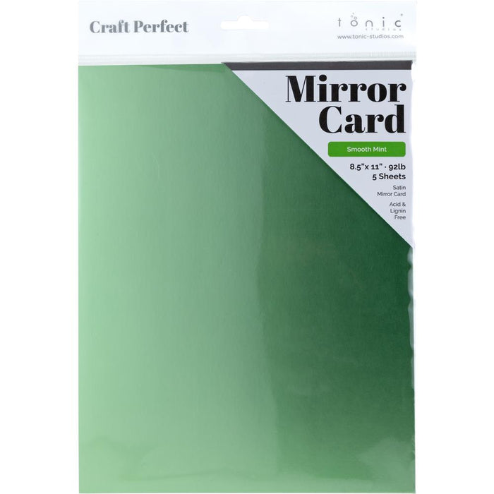 Craft Perfect A4 Smooth Satin  Mirror Cardstock Smooth Mint