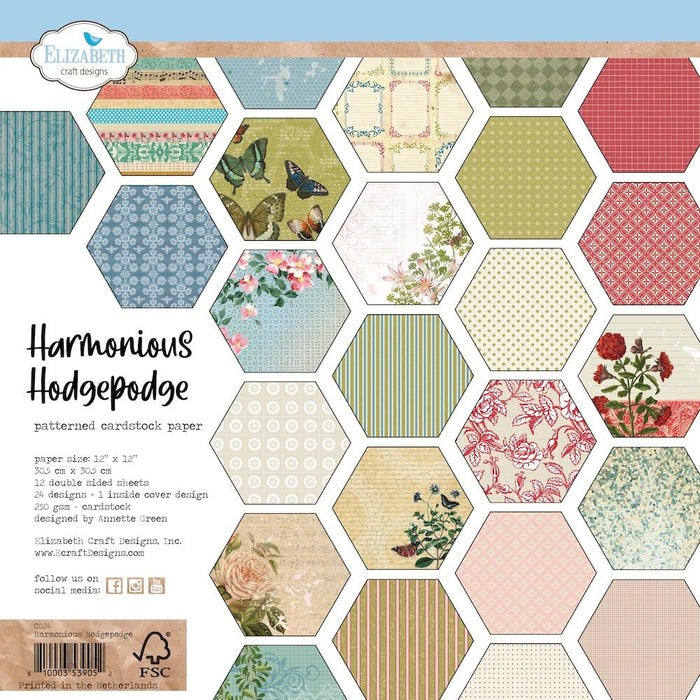 Elizabeth Crafts Paper Collection Pack Harmonious Hodgepodge