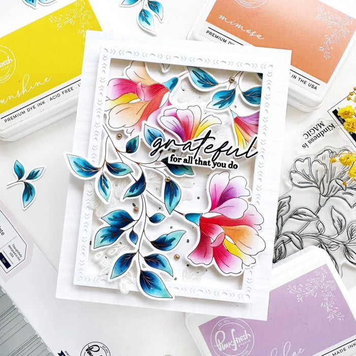 Card example from Pinkfresh Studios using amazing things products