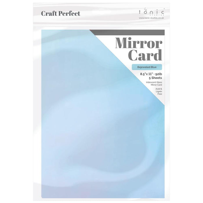 Craft Perfect A4 Iridescent Mirror Cardstock Bejewelled Blue