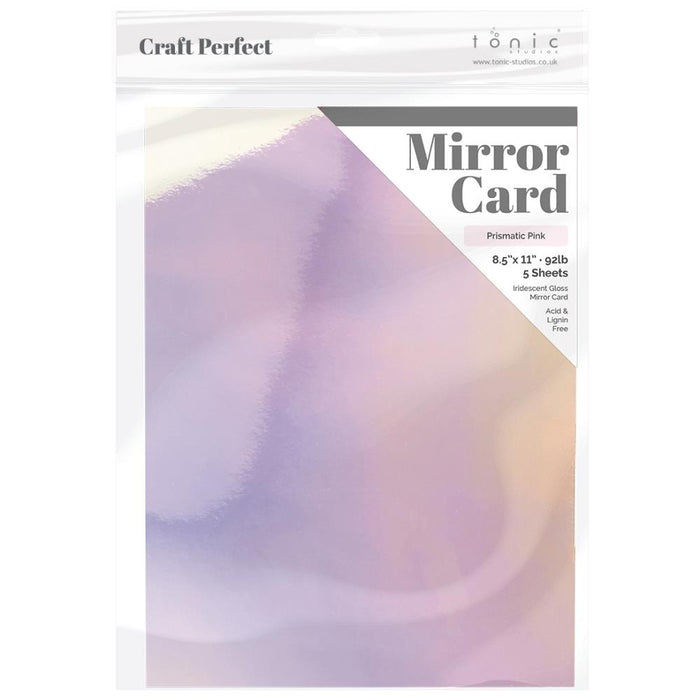 Craft Perfect A4 Iridescent Mirror Cardstock Prismatic Pink