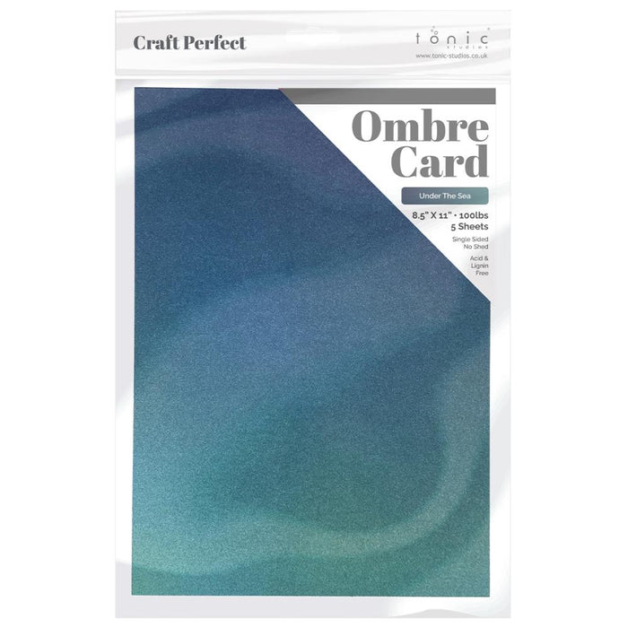 Craft Perfect A4 Ombre Glitter Cardstock Under The Sea