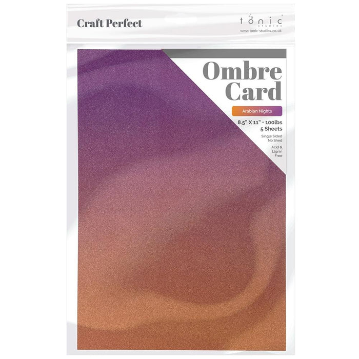 Craft Perfect A4 Ombre Glitter Cardstock Arabian Nights