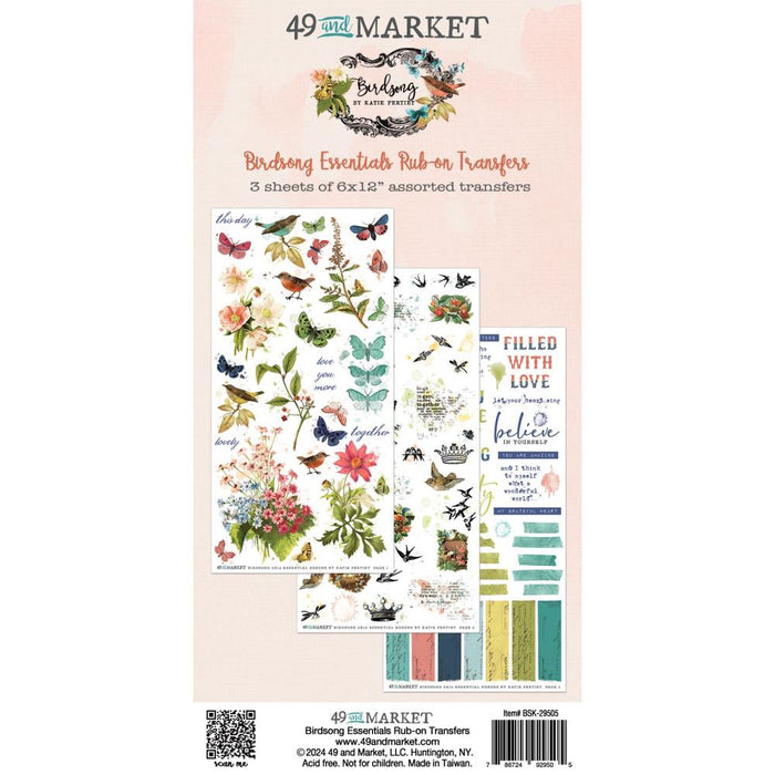 49 &amp; Market Collection Rub-ons Birdsong Essentials