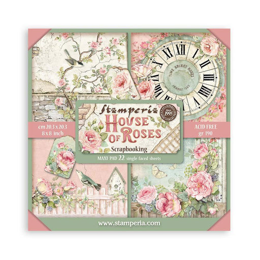 Stamperia House of Roses Maxi Pad 8x8