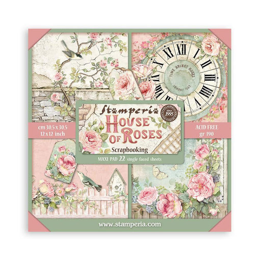 Stamperia House of Roses Maxi Pad 12x12.
