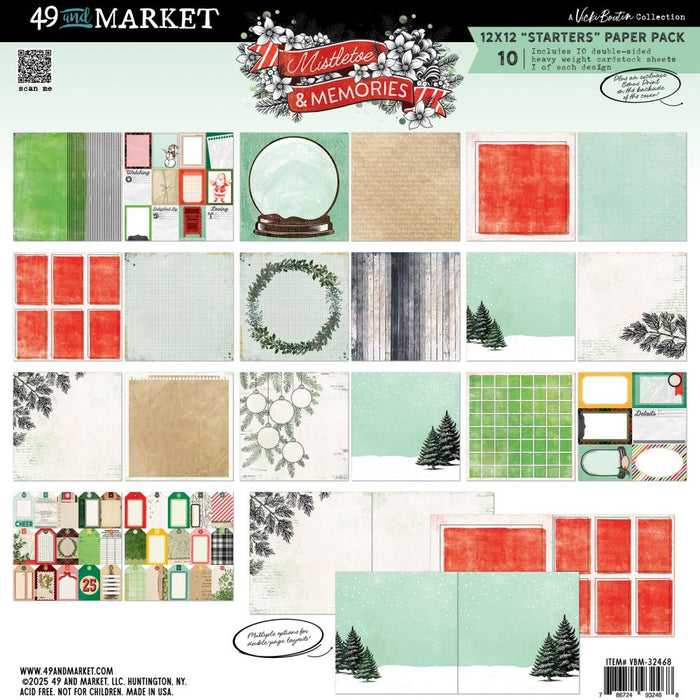 49 &amp; Market Collection Pack&nbsp; 12"x12" Mistletoe and Memories