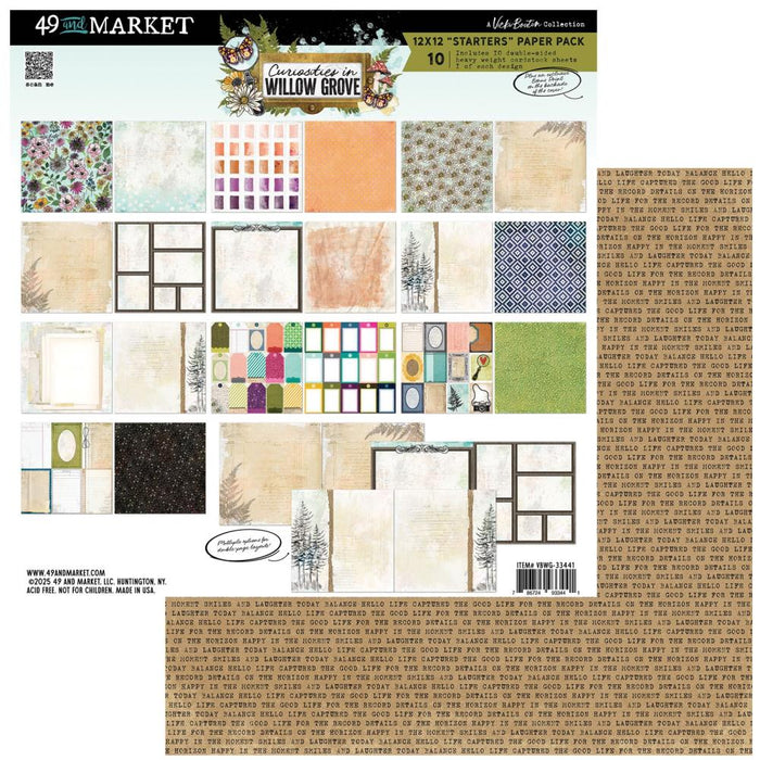 49 &amp; Market Collection Pack&nbsp; 12"x12" Curiosities in Willow Grove