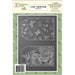The Lisa Horton Crafts 3D Embossing Folder – Floral Background with Inset Die. Includes two embossing tag panels inset die cuts out each tag 