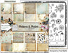 Potions & Posies scrapbooking kit with paper collection, embellishments, and design elements.