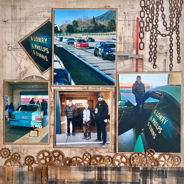 Double Page Layout Scrapbooking Kit, thoughtfully designed using papers from 49 &amp; Markets.
