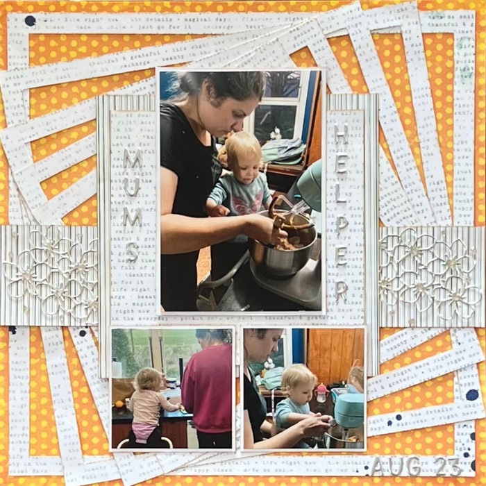 Double Page Layout Scrapbooking Kit, thoughtfully designed using papers from Vicki Boutin.
