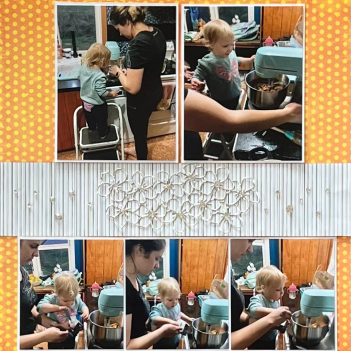 Double Page Layout Scrapbooking Kit, thoughtfully designed using papers from Vicki Boutin.
