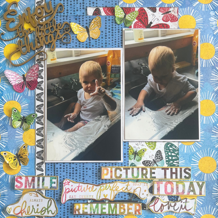 Double Page Layout Scrapbooking Kit, thoughtfully designed using papers from Vicki Boutin.
