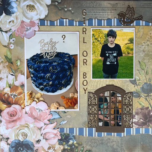 Double Page Layout Scrapbooking Kit, thoughtfully designed using papers from Couture Creations.
