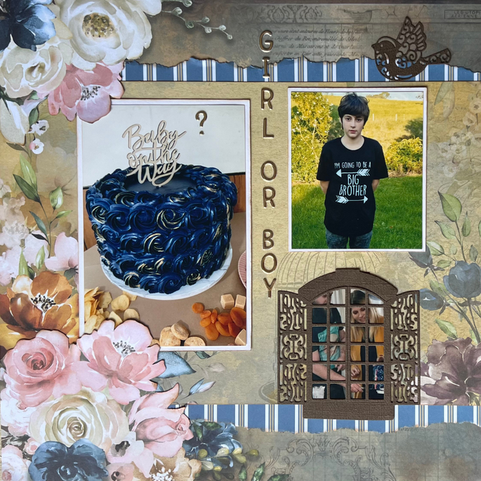 Double Page Layout Scrapbooking Kit, thoughtfully designed using papers from Couture Creations.
