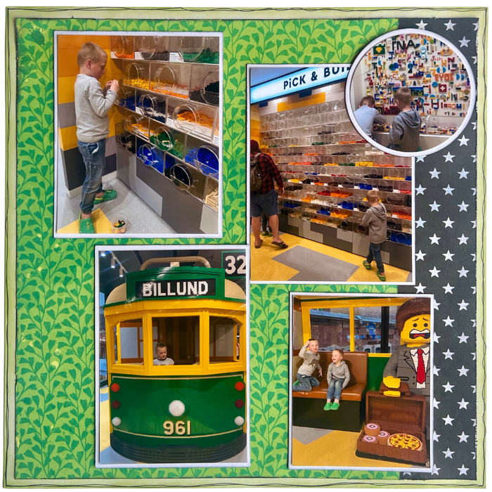 Double Page Layout Scrapbooking Kit, thoughtfully designed using papers from Vicki Boutin.