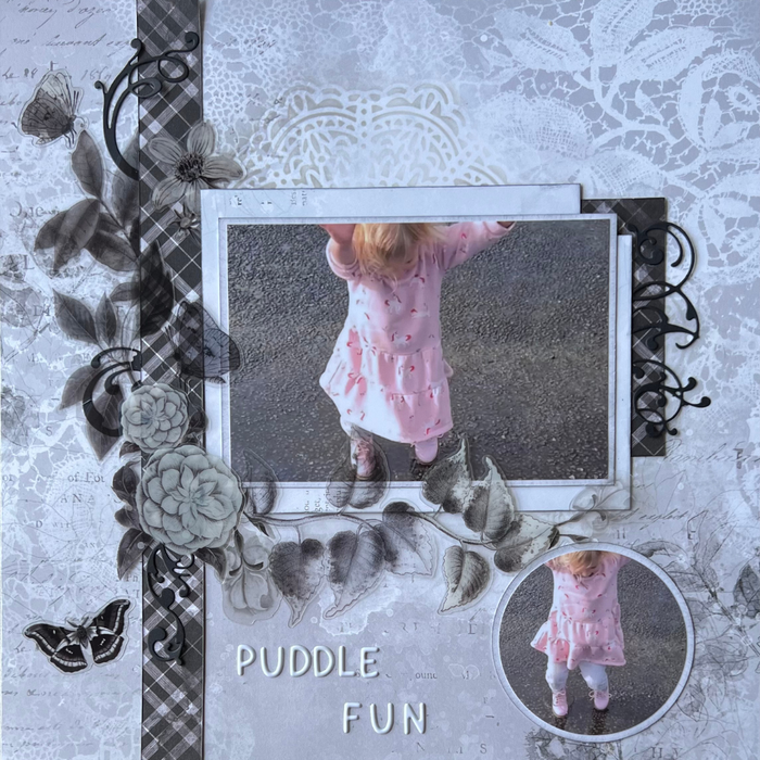 Double Page Layout Scrapbooking Kit, thoughtfully designed using papers from 49 &amp; Market
