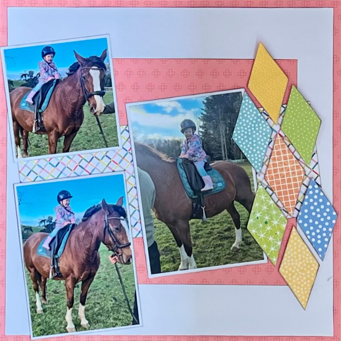 Double Page Layout Scrapbooking Kit, thoughtfully designed using mixed manufacturers papers.
