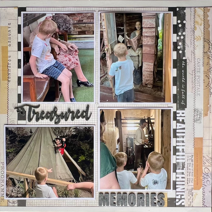 Double Page Layout Scrapbooking Kit, thoughtfully designed using papers from Bo Bunny.