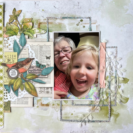 Double Page Layout Scrapbooking Kit, thoughtfully designed using papers from 49 &amp; Market.