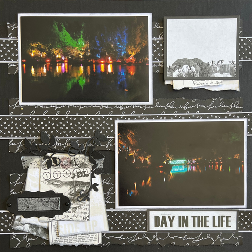 Double Page Layout Scrapbooking Kit, thoughtfully designed using papers from Elizabeth Craft Designs.