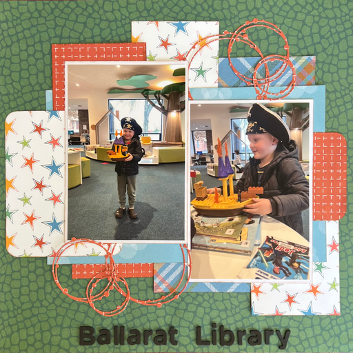 Double Page Layout Scrapbooking Kit, thoughtfully designed using papers various manufacturers.