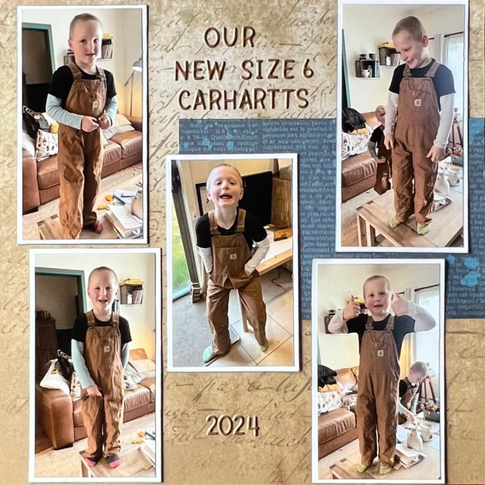 Colourful Story Double Page Layout Scrapbooking Kit, thoughtfully designed using papers from Bo Bunny.