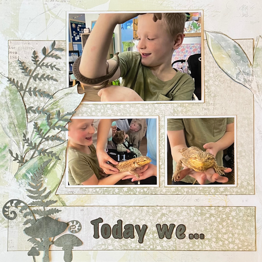 Double Page Layout Scrapbooking Kit, thoughtfully designed using papers from 49 & Market.